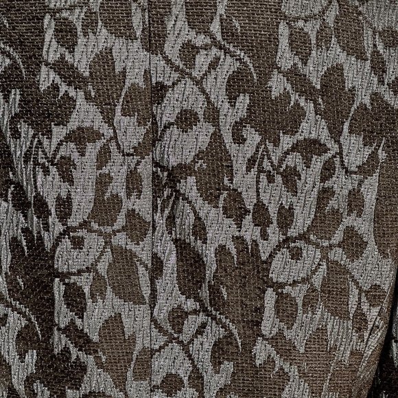 Anne Klein Black Brocade Jacquard Skirt Suit with Velvet Bow Details 8 - Picture 6 of 13